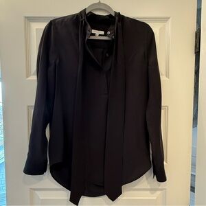 Equipment Black Bow Blouse